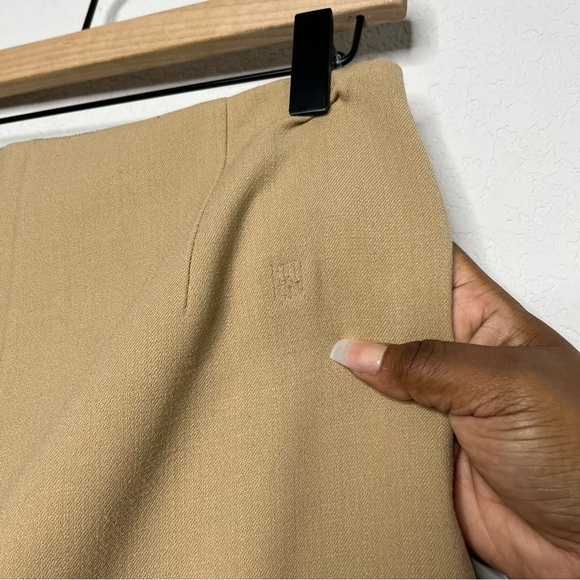 Theory Women Pants 4 Virgin Wool Tan Saxton Trousers Palomino Office Flare - Picture 7 of 11